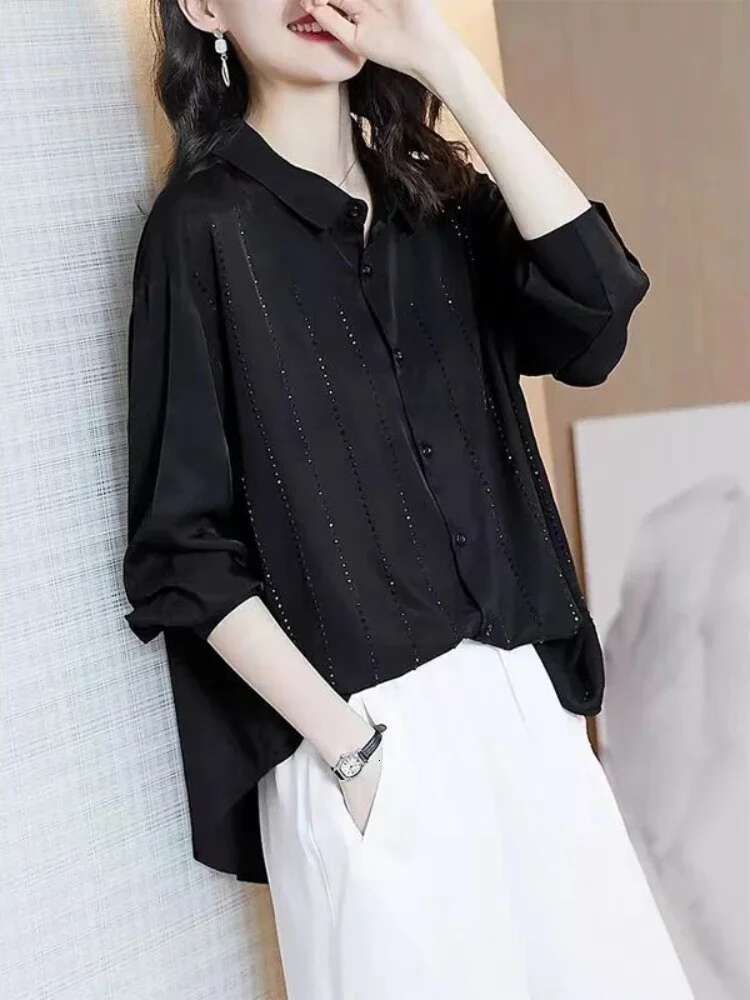 Summer Chiffon Shirts Blouses for Women Full Long Sleeve Clothing Woman Top Sales New 2025 Elegant and Youthful Modern Cute M