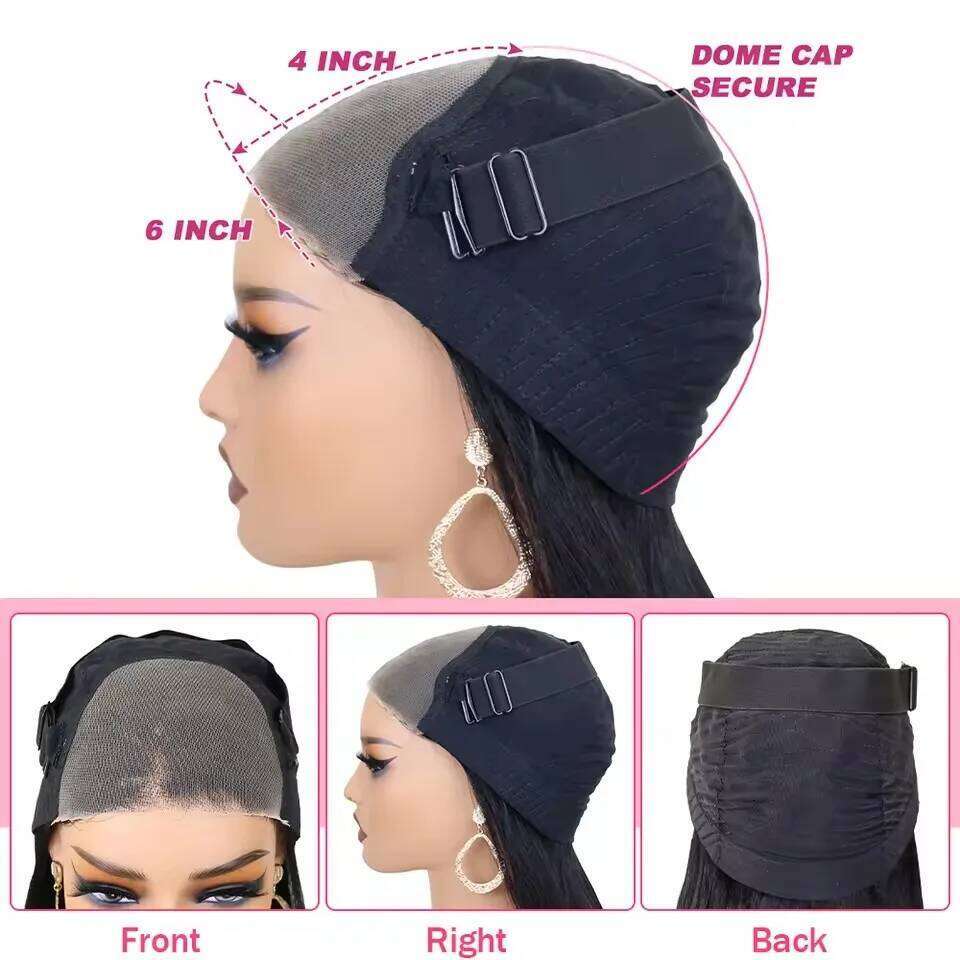 5x5 6x4 Wear And Go Glueless 180 Density Human Hair Transparent Lace Closure Wig For Black Women On Sale