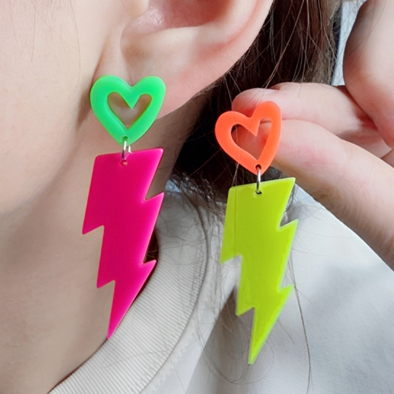 Women's Earrings 5PCS/LOT acrylic Earrings Colored Rhinestone Personalized Earrings For Party