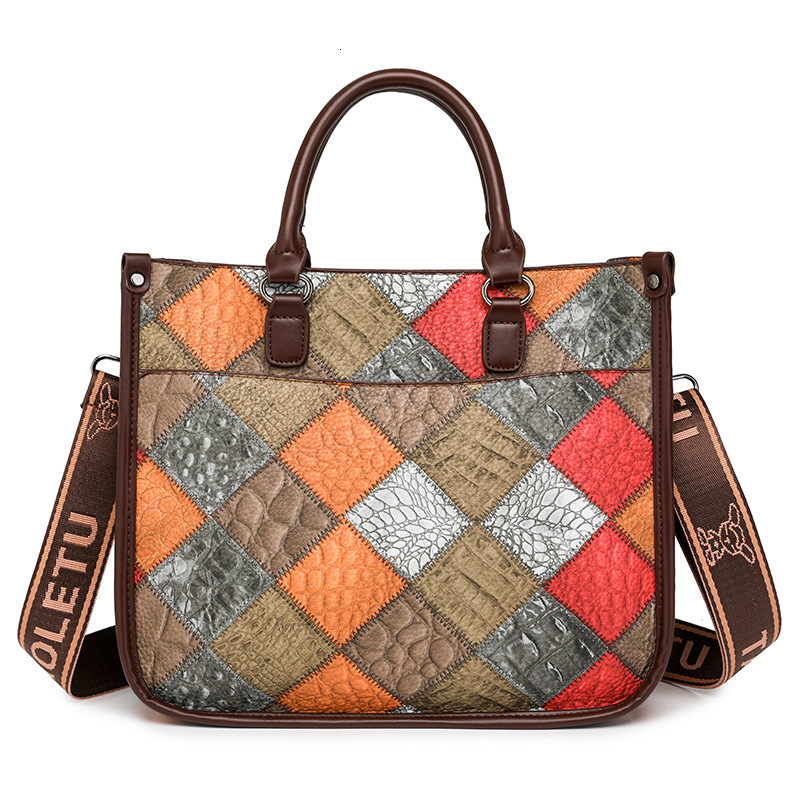 High quality brand high-quality new style free designer bag cross-border new style fashionable color blocked handbag shoulder bag new style free desig