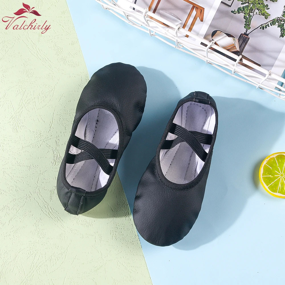 PU Leather Pointe Shoes Full Sole Dance Slippers Children Ballerina Practice Ballet Dancing Training Use 3 Colors 250613