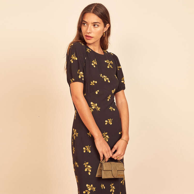 Women Designer Clothing Women Dresses Goth Festival 287 # Ref Rayon Dress 2025 Summer New French Style Womens Fashion