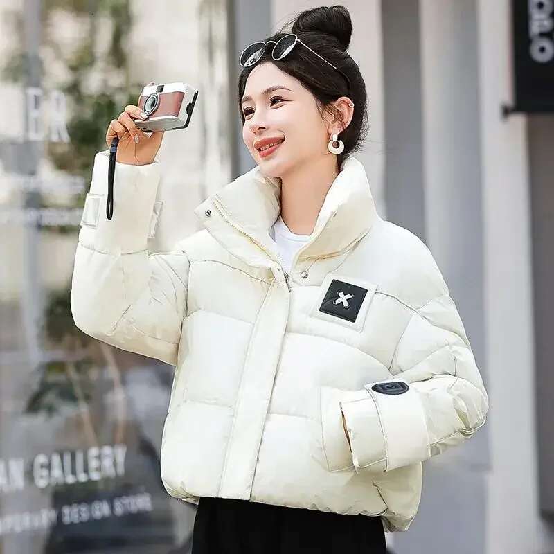 Loose Casual Coats for Women Zip-up Parkas Woman Short Discount New in Outerwears Jackets Youthful Korean Style Clothing Great