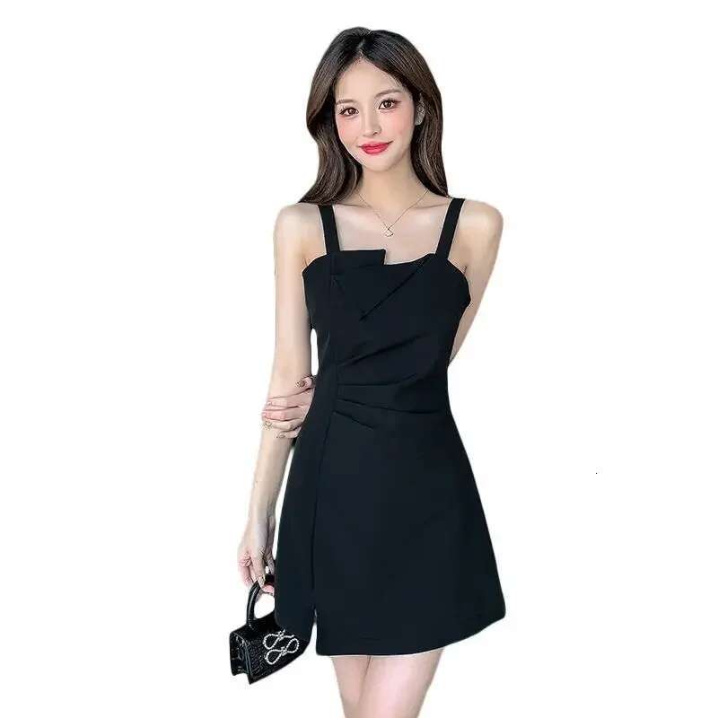 Womens Dress Black Beach Off Shoulder Mini Short Female Dresses Birthday Night Club Aesthetic Clothes Elegant and Beautiful Hot