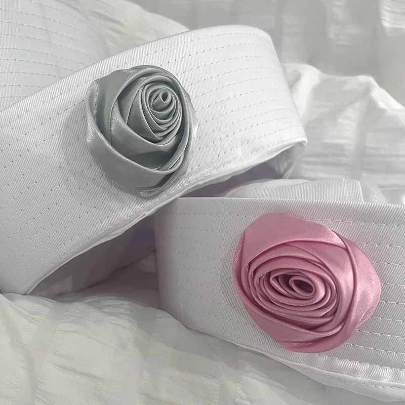 Japanese Rose Sweet and Cute Sailor Hat Spring and Summer Niche Simple Trend Flipped Brim Retro Versatile Solid Color Beret Cap 250604