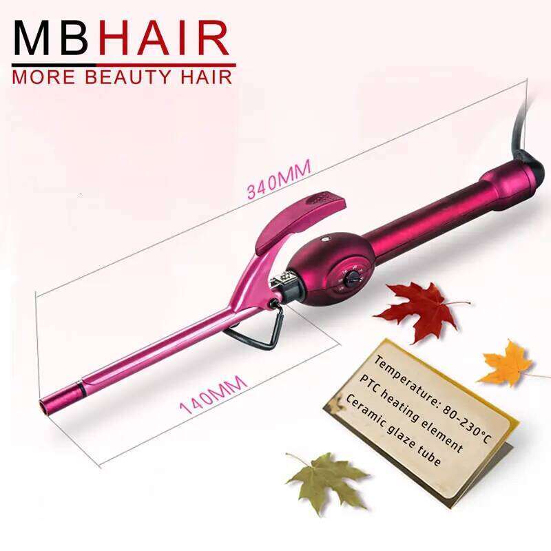 Professional Hair curler men best iron sticks ultrafine 9mm deepwave curling hair stick curlers fluffy finest