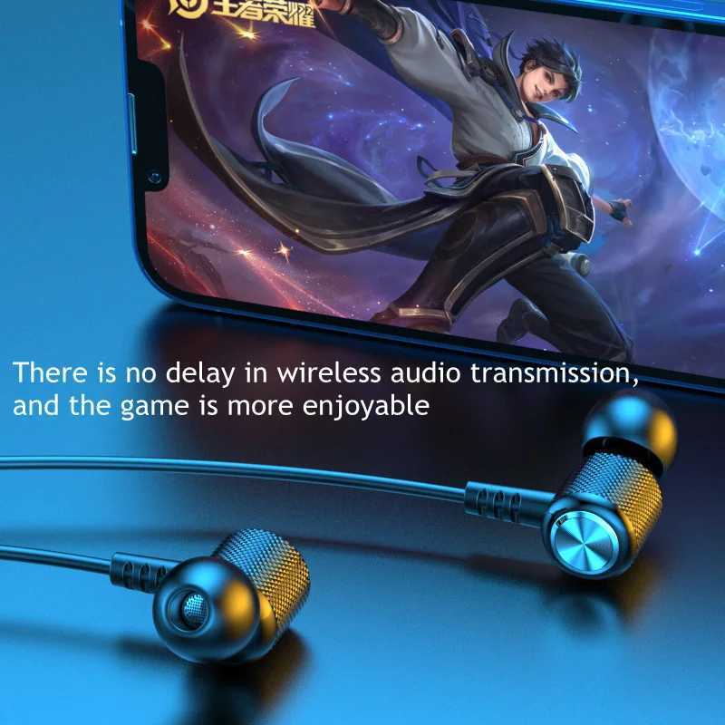 BT Earphones Wireless Headphones Magnetic HIFI Sport Neckband Neck-hanging TWS Earbuds Wireless BT Headset with Mic M250617