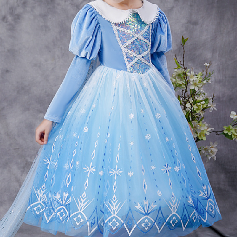Disney birthday party dress beach dress princess dress baby designer clothes Elsa princess dress little girl Christmas children's day outfit chil
