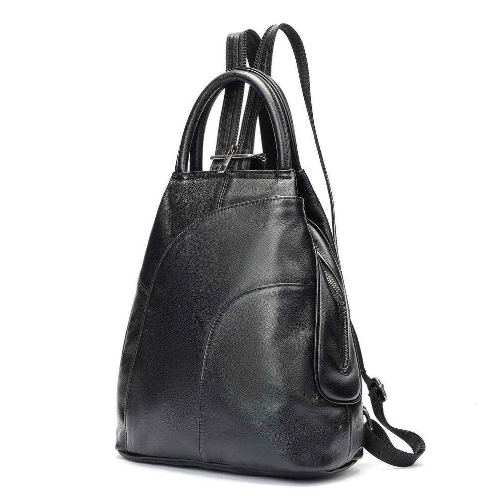 Top Layer Cowhide Women's Genuine Leather High-End Handbag Multifunctional Shoulder Bag Large Capacity Backpack Trendy Women