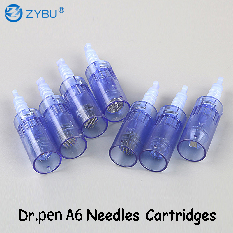 Dr Pen A6 Needle Cartridge Set - Derma pen with Multiple Pin Sizes for Professional Micro Needle Treatment 9 12 24 36 42 Pin Nano 1 3 5 7 PMU Dermapen
