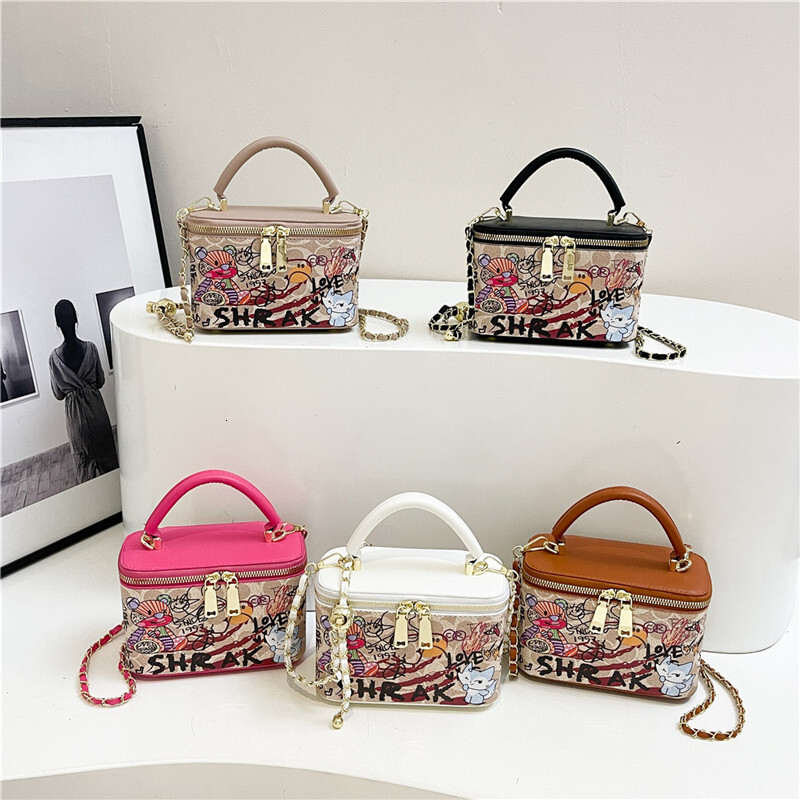 Free Shipping 2025 New Designer Bag Trendy Unique Graffiti Single Shoulder Handbag Large Capacity Fashionable High Quality Shopping Bag