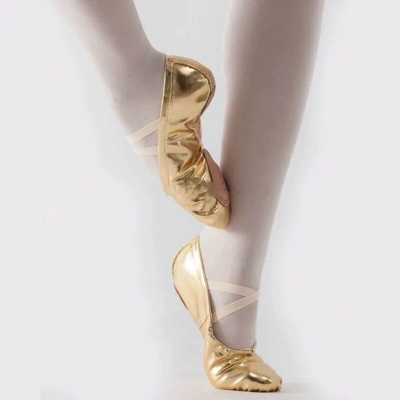 Girls Ballet Shoes Gold Silver Soft Sole Ballet Dance Slippers Children Practise Ballerina Shoes Woman Gymnastics 250613