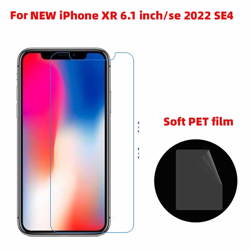 Soft Clear/matte Plastic PET film screen protector Guard for iPhone 7/Iphone 8 SE2 SE2020 7 plus/8 Plus NEW XR 6.1/se 2022 SE4 10pcs
