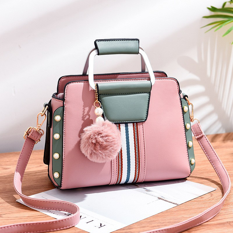 Free Shipping 2025 New Designer Bag Fashion High Quality Shopping Bag Color Blocked Multi Functional Trendy Pendant Women's Single Shoulder Handb