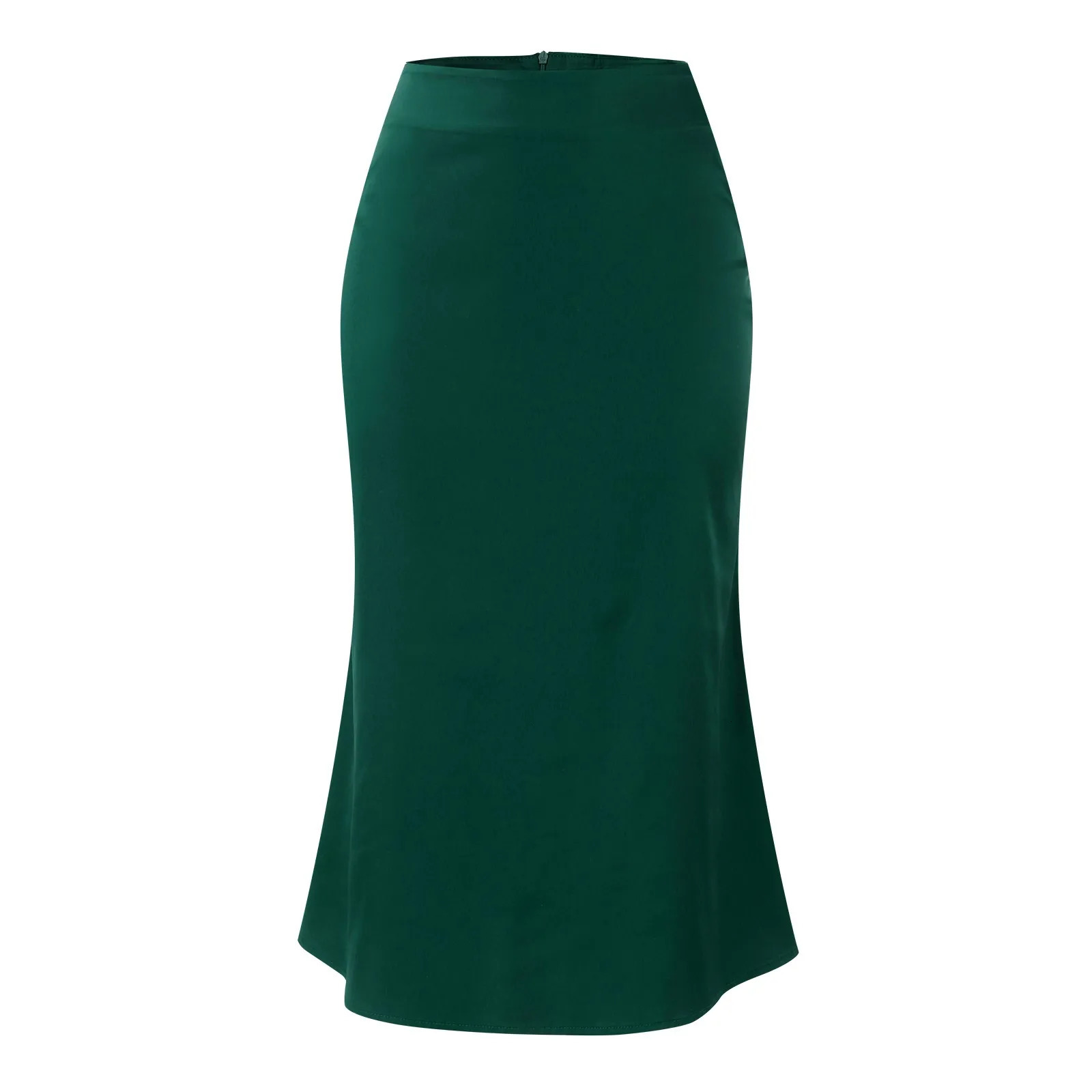 Skirts For Women Trendy Womens High Waist Midi Skirt Solid Satin Dress Zipper Elegant Summer Skirts Ropas De Mujeres 250614