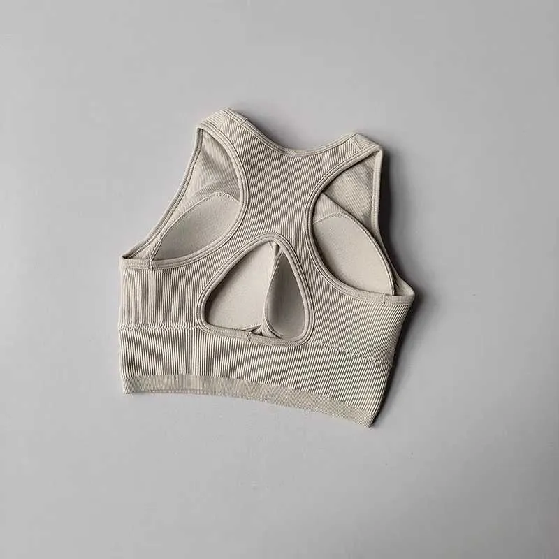 Impact Sports Bra Womens Seamless Strap Top High Support Push Up Back Fitness Clothing Fitness Yoga Exercise Underwear Yoga Tank TopXJ250331