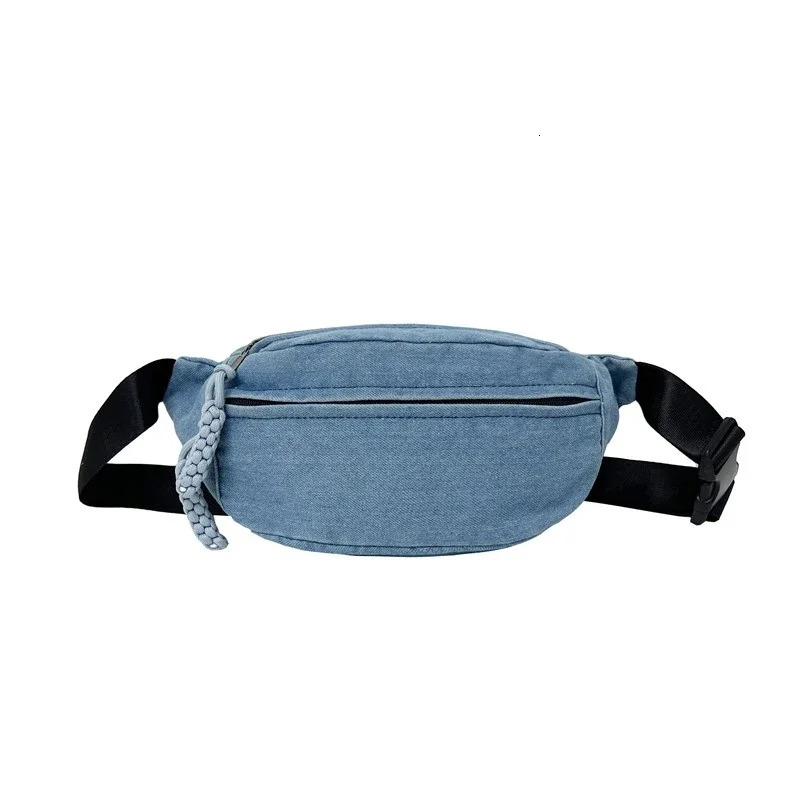 Street hip-hop Waist Bag Casual Female Belt Bags Unisex Crossbody Chest pack Fashion Trend Denim Bags Large capacity Waist packs 250614