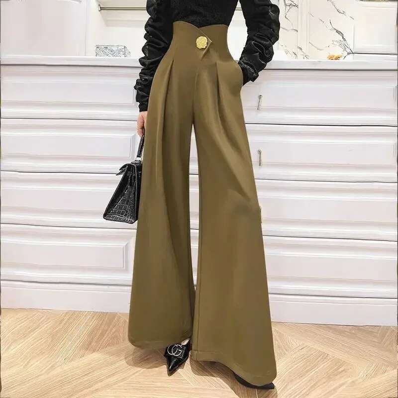 Long Solid Trends 2025 Woman Trousers Autumn Vintage All Medium One Size Y2k Streetwear Comfortable Stretch Xxl Pants for Women