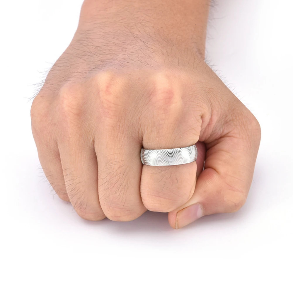 Unisex Wave Pattern Stainless Steel Ring Boho Adjustable Jewelry for Men Women Minimalist Streetwear Gift 250616