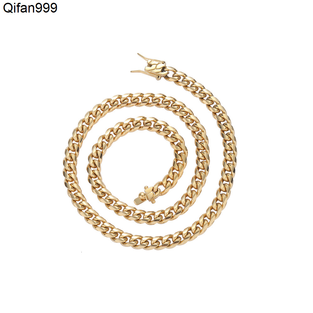 SC003 6mm Stainless Steel Cuban Link Chain Hip Hop Chain Necklace