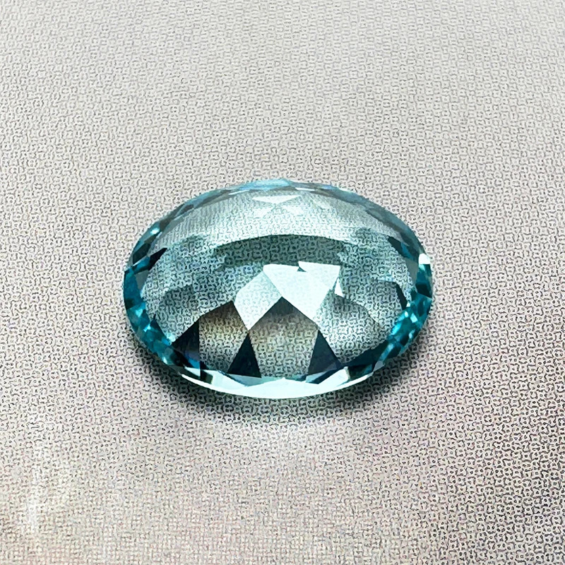 Lab Grown Sapphire Extremely Shiny Quality Oval Shape Aquamarine Color Top Quality Pendant Gemstones for Charm Jewelry Making 250617