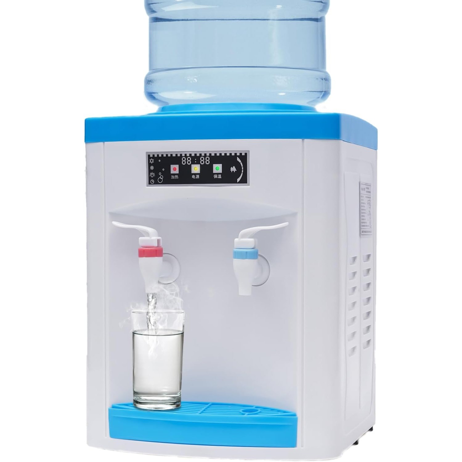 Water Cooler Dispenser for 5 Gallon Bottle,Countertop Water Dispenser, Hot Cold Water Dispenser,Top Loading Water Cooler Water Dispenser for Office Home 550 W 110V