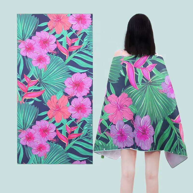 Quick-Dry Sand-Free Heat Transfer Printing Suede Swimming Pool Summer Sublimation Microfiber Beach Towel