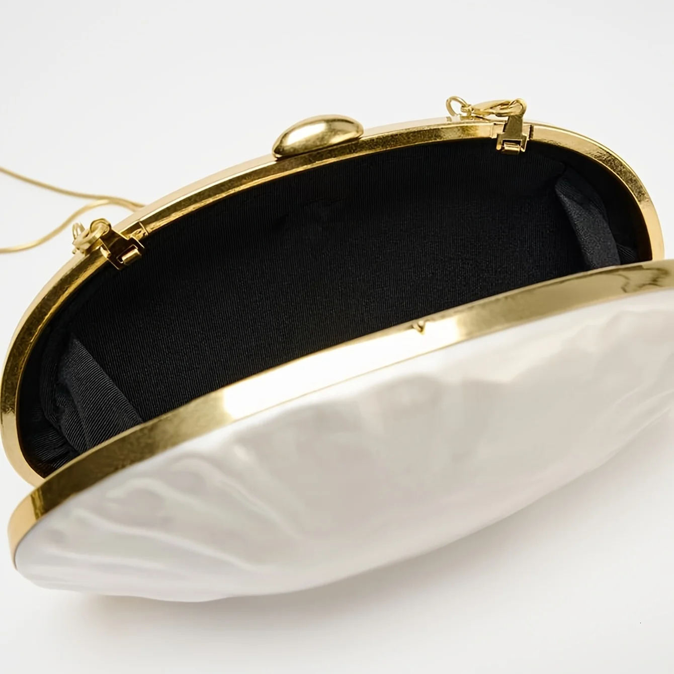 Shell Clutch Bag Acrylic pearl color frame purse women wedding evening party cute ivory handbag spring 250614