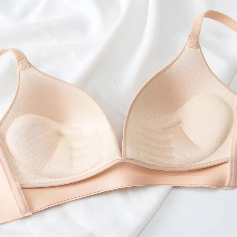 2Pcs/Set Seamless Bras For Women Glossy Underwear 3/4 Cup Push Up Bra Non-wire Bralette Japanese Female Sexy Lingerie S-XXL 250617