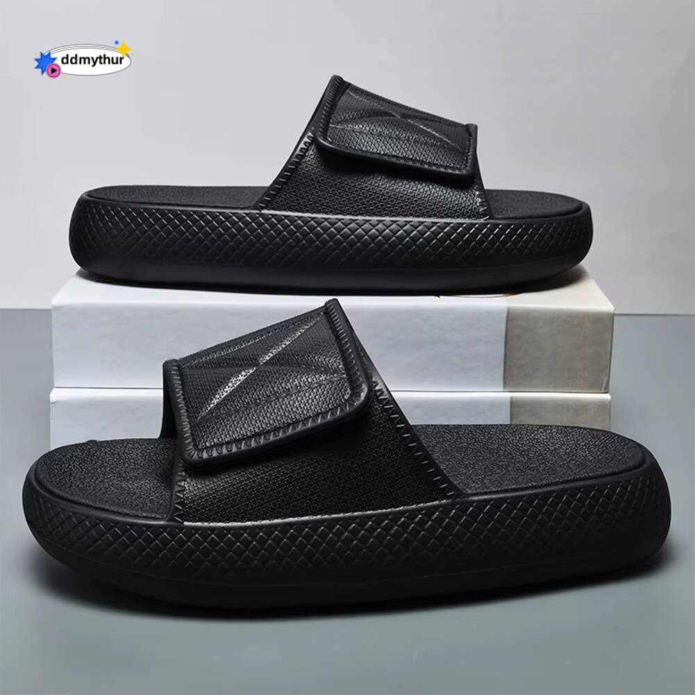 Pillow Slippers Thick Sole House Slides Adjustable Strap Recovery Sandals Indoor Outdoor for Women and Men ddmythur