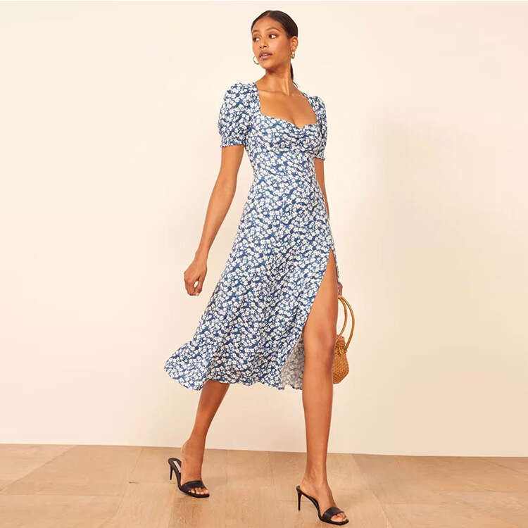 Designer Dresses Maxi Dress Luxury Dress Vestidos De Noche 120#ref Rayon Floral Dress 2025 Summer New French Style Womens Fashion