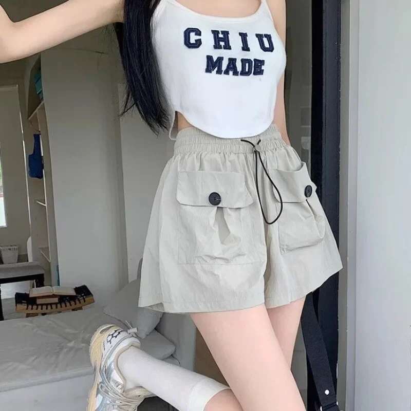 Korean Style Summer Baggy Shorts For Women Loose Short Pants Woman Wholesale Fashion Clothing 2025 Elasticty New In Cheap Luxury