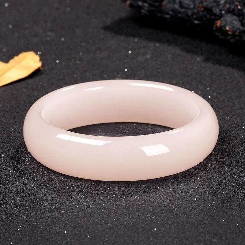 Natural Pink Hetian Jade Bracelets Bangle Fashion Fine Jewelry Making Genuine Jadeite Charm Accessories Amulet Gifts for Women 250616