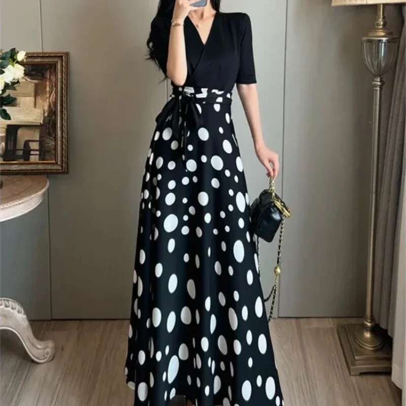 Korean Style Female Dress High Quality A Line Womens Long Sleeve Dresses Casual Youth Luxury Trendy 2025 Fashion Y2k Vintage G