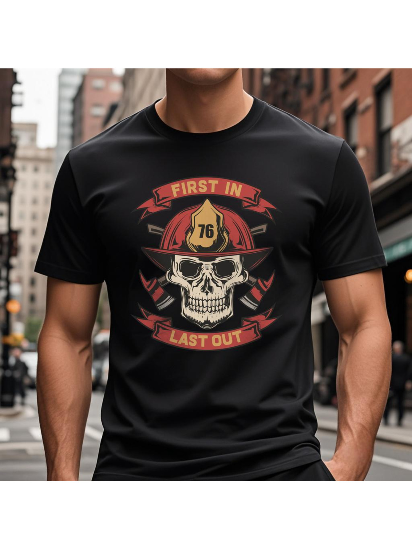 Dongdumaoyi Round Collar White Adult Black 180G T Shirts Cotton S-3Xl Short Sleeve Text Graphics Men Skull fff4