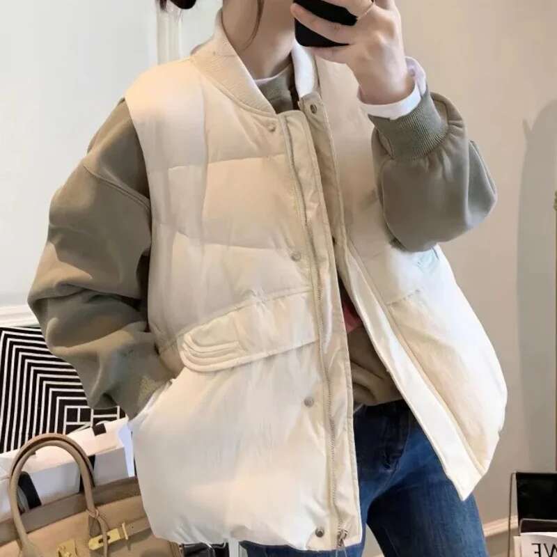 Lady Down Giletes Quilted Warm Korean Style Winter Clothing Clothes Fashion 2025 Womens Puffer Vests Coats on Sale Insulated