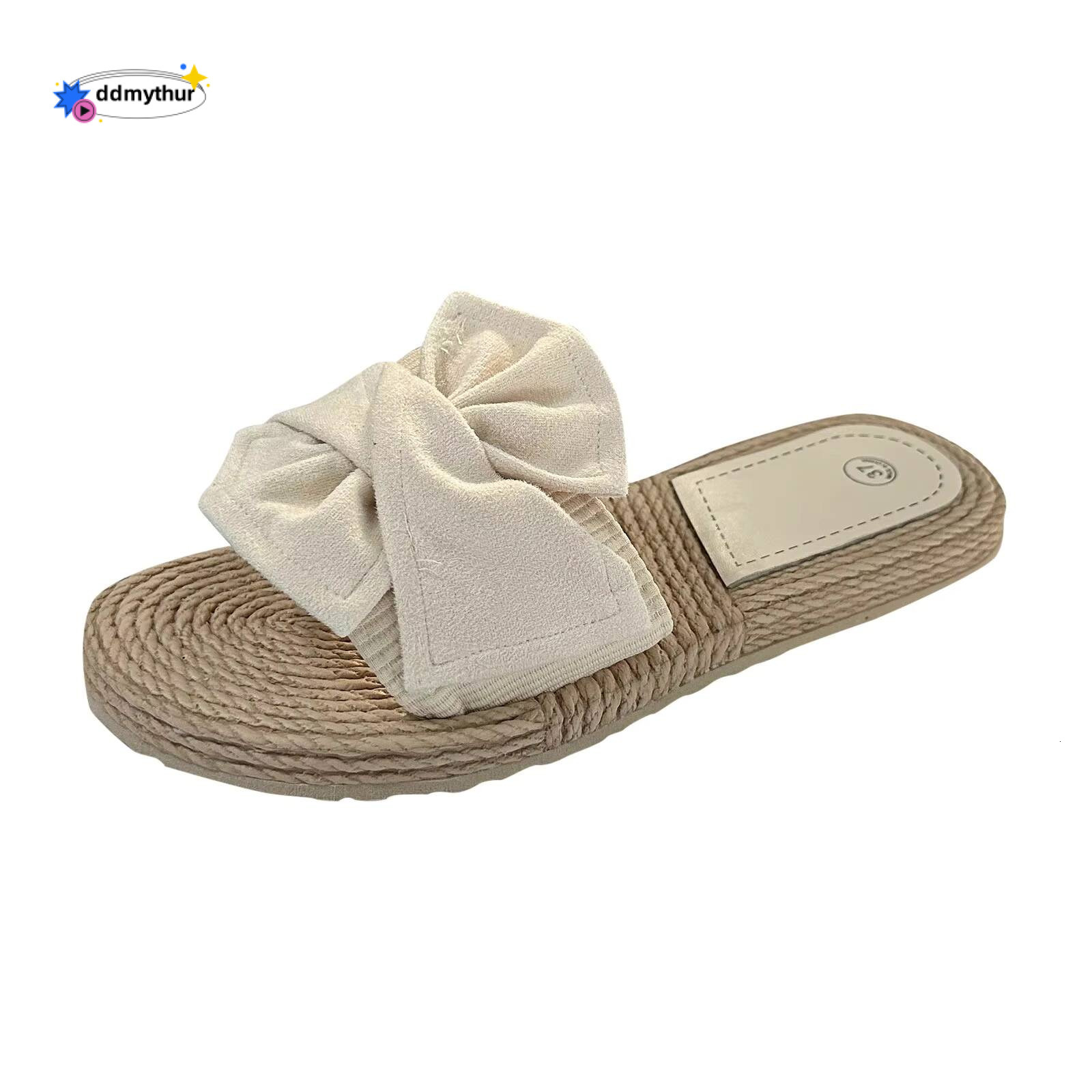 Womens Wedges Shoes Comfortable Flat Slippers Fashionable Flower One Foot Cute Sandals for Women Glitter ddmythur