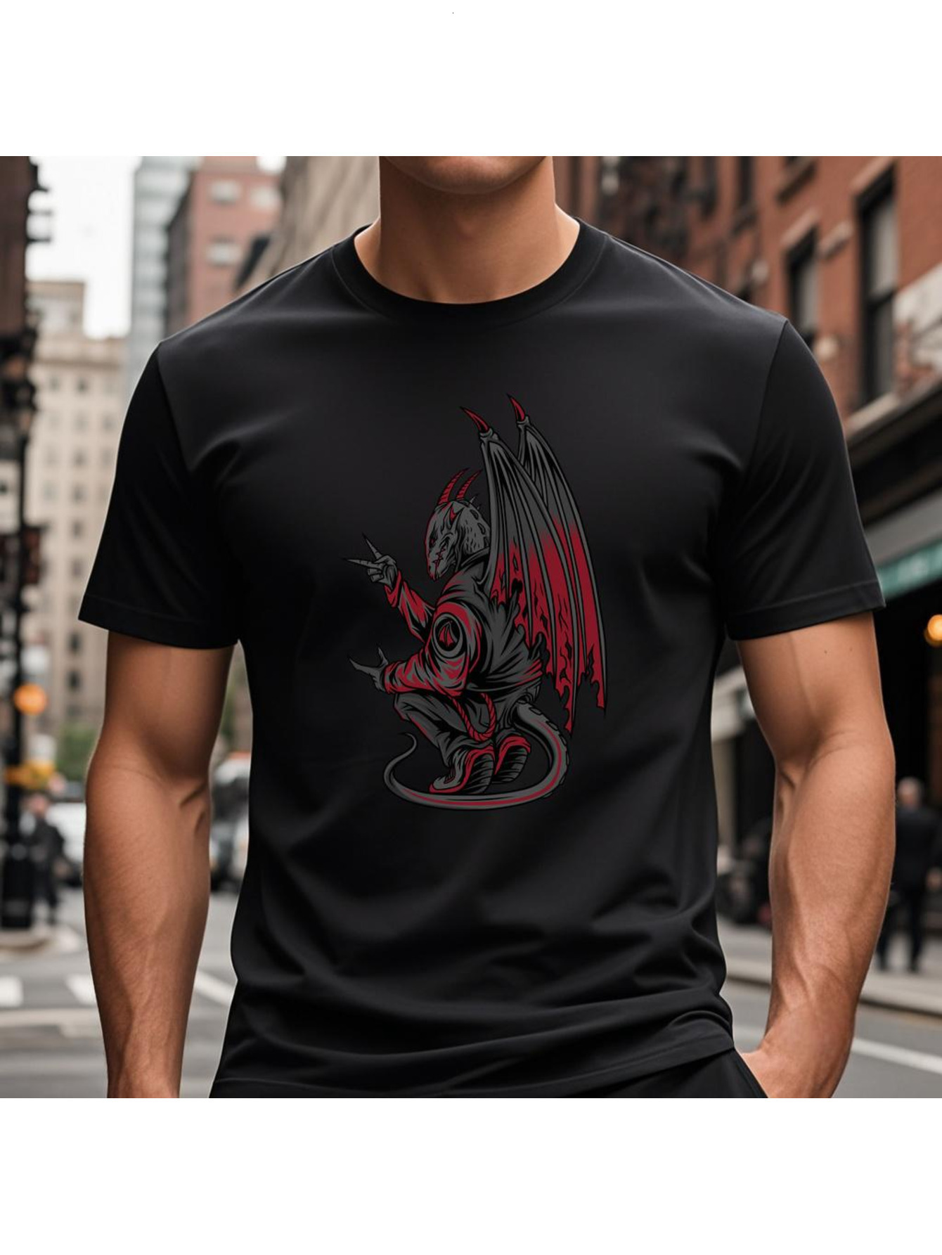 Dongdumaoyi Cotton Adult Short Sleeve Black 180G Round Collar T Shirts S-3Xl White Graphics Tiger Men 83b3