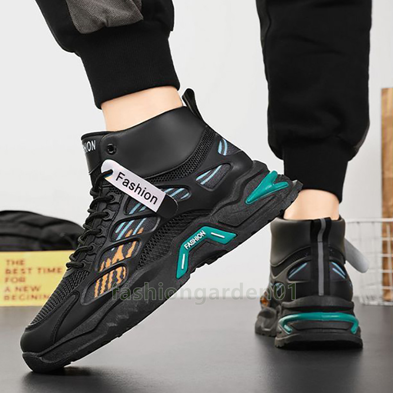2025 Designer Shoes mens trainers running shoes sneakers Inner Height Spring Autumn Fashion Daddy's ankle-high mesh Breathable mens shoes free sh
