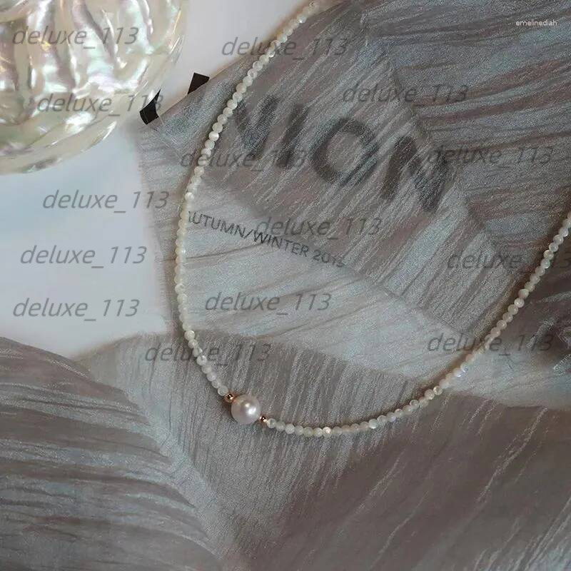 Pendants FUQI Original Designer Natural Freshwater Pearl 14K Gold Filled Beads Chains Necklace For Women Fashion Jewelry Birthday Gifts