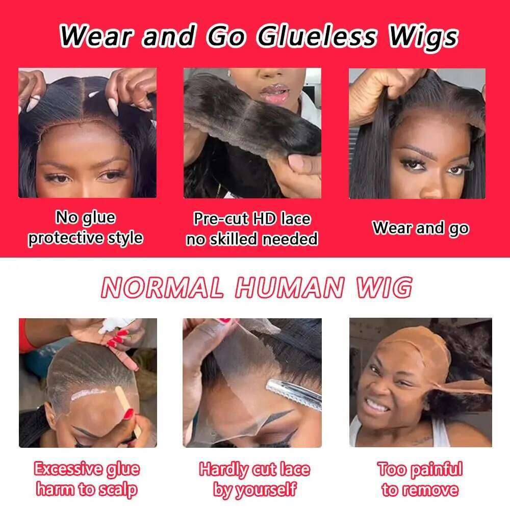 Body wave Glueless 100% Human Hair Ready To Wear 5x5 Frontal 6x4 Brazilian Closure Wig For Women Lace Front Wigs
