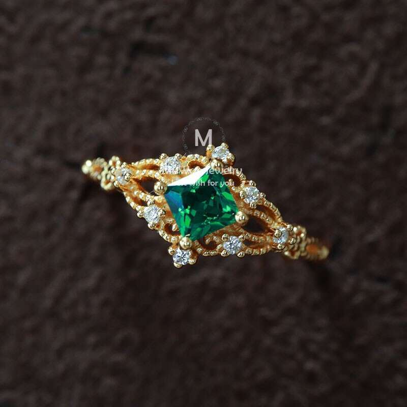 Inlaid Diamond Light Luxury Hollow INS Niche Design Sense Minimalist Open Ring