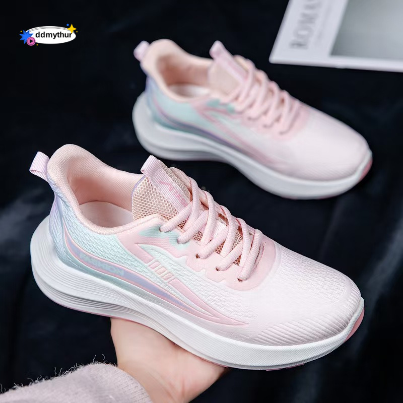 Women's New Spring/Summer Non-Slip Soft Sole Wear-Resistant Mesh Breathable Casual Shoes Versatile Ultra-Light Sneakers ddmythur