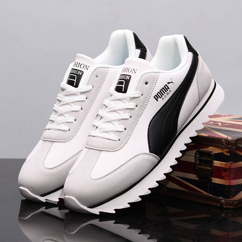 Fashionable soft soled lightweight running shoes for men and women 2025 new design breathable and height increasing casual shoes black beige red