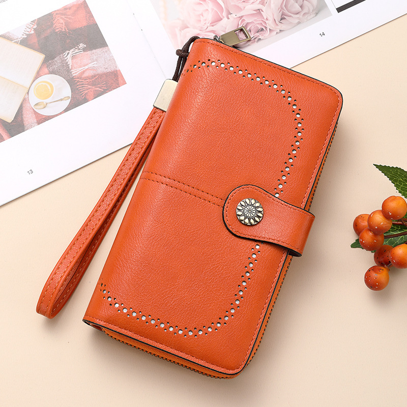 Free Shipping Designer Luxury Bag Hot Selling RFID Anti Magnetic Wallet Long Zipper Women's Wallet Leather Wallet New Large Capacity Tote Bag
