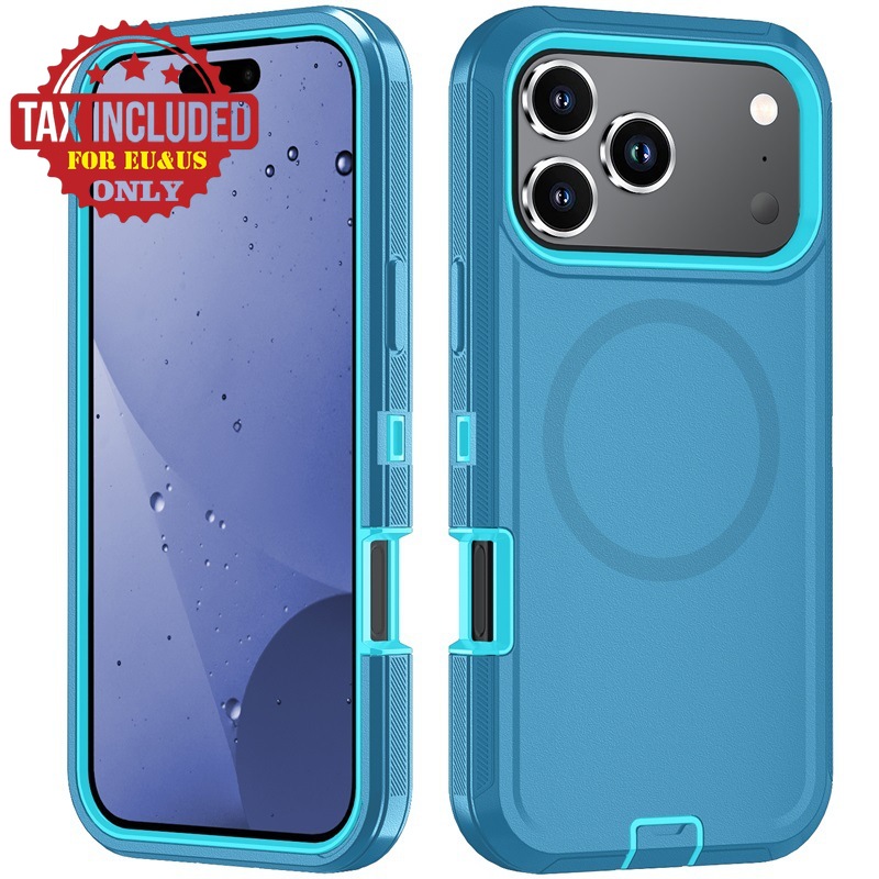 For iPhone 17 Pro Max Phone Case 3 in 1 Heavy Duty Rugged Phone Case Cover Competible with Magsafe for iPhone17 Air 16E 16 15 Pro 14 Plus 13 Pro 12 Mini 11 X Xr Xs 7 8