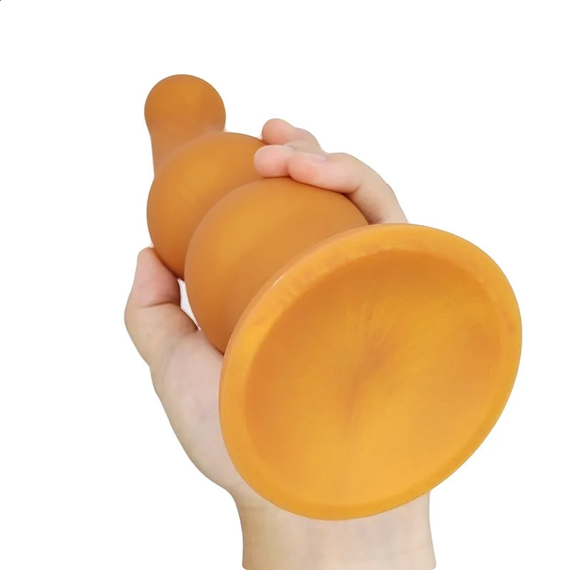 In-Depth Anal Plug Dilatior Anal Beads With Suction Cup Silicone Butt Plug Adult Toys Mens Sex Masturbator Plug Vagins Anal Toys 250617