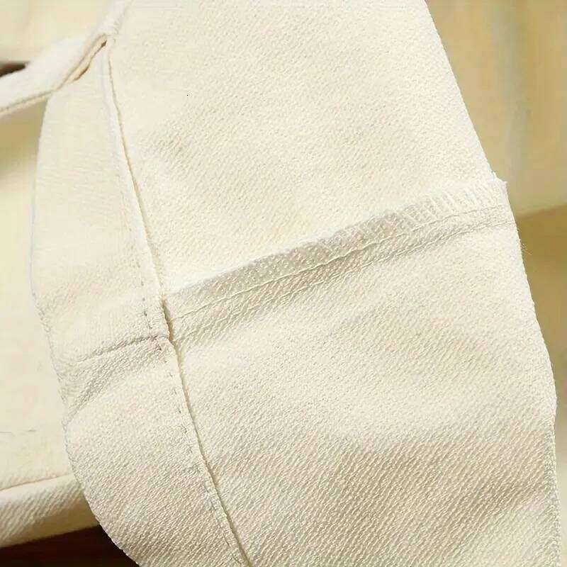 Women's Cute Canvas Tote Reusable Cotton For Lunch Shopping And Beach, LABUBU Cartoon Pattern Shoulder Bag
