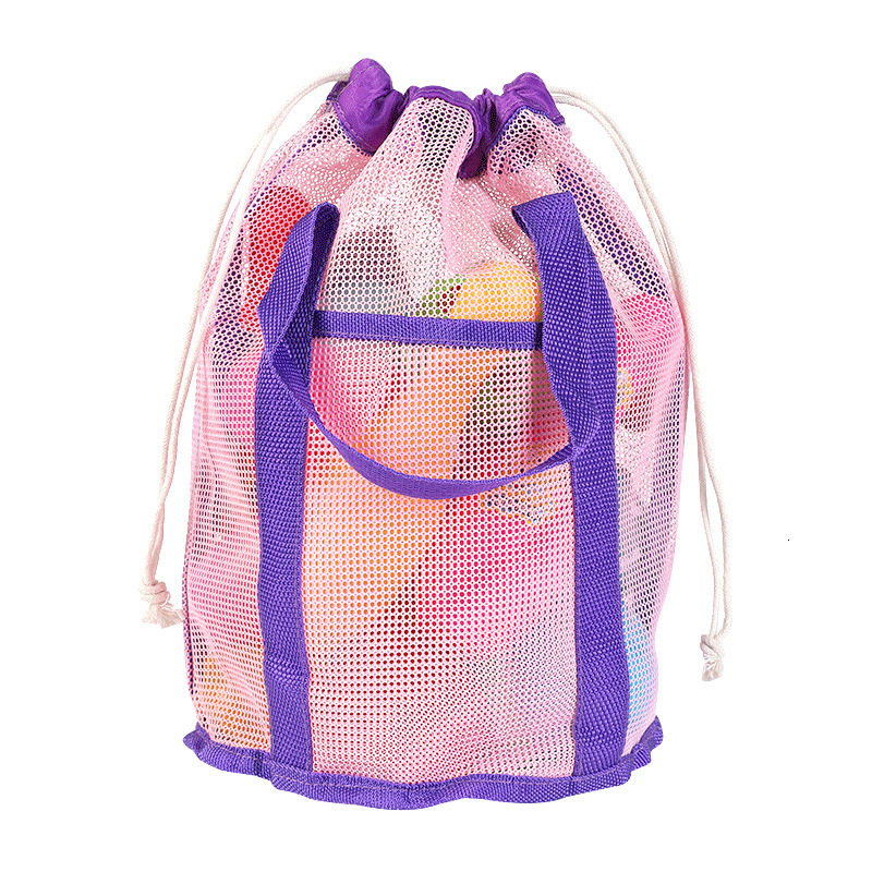 Children's Toy Storage Mesh Beach Handheld Drawstring Travel Toiletry Bathroom Swimming Bag