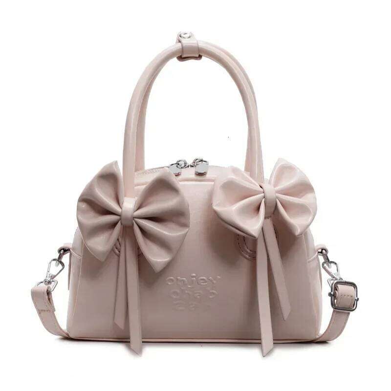 2025 New Sweet Girl Style Bow Portable Boston Fashion Niche Design Versatile Messenger Bag Women